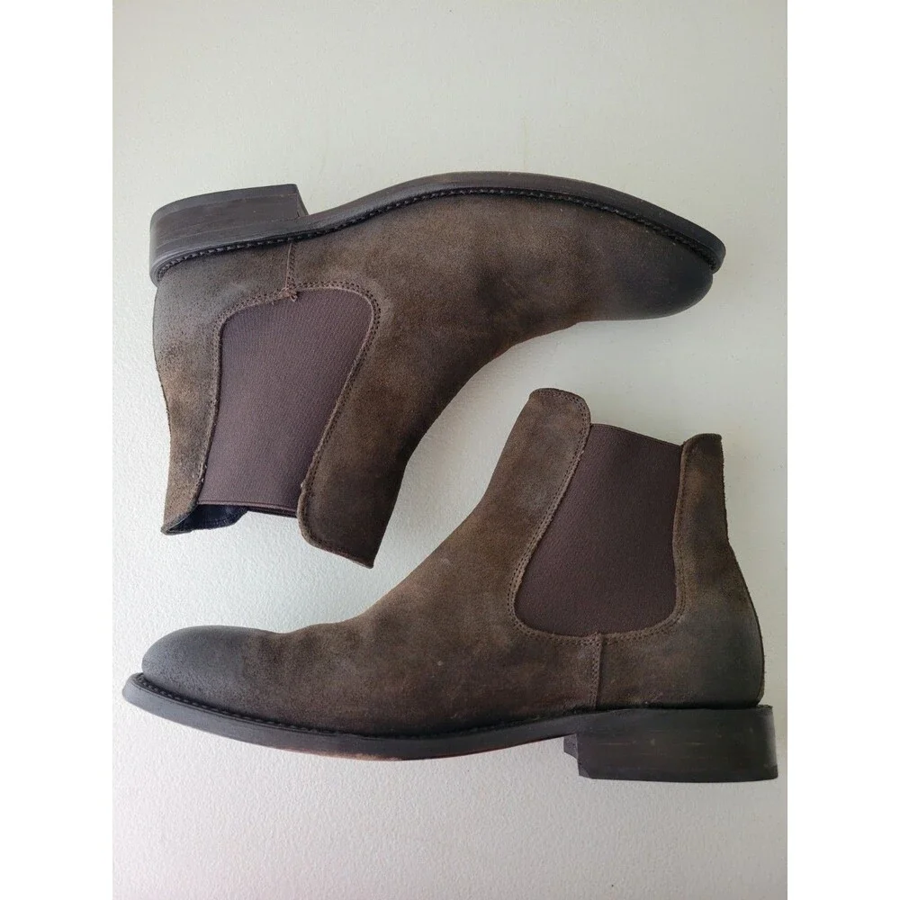 Thursday Boot Co Cavalier Dark Brown Suede Chelsea Boots Men’s 7.5 Goodyear Welt